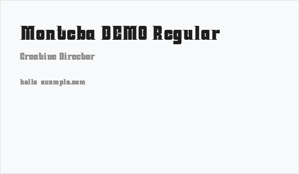 Monteba DEMO Regular Business Card