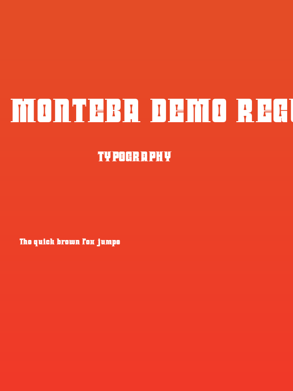 Monteba DEMO Regular Poster