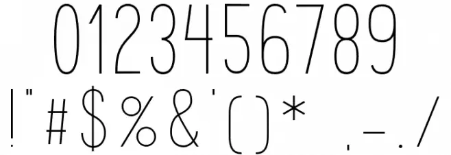 Montebello Light Font OTHER CHARS