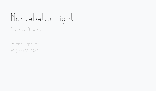 Montebello Light Business Card