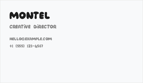 Montel Business Card