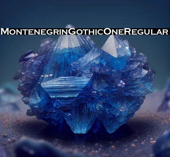 Montenegrin Gothic One Regular Example 2
