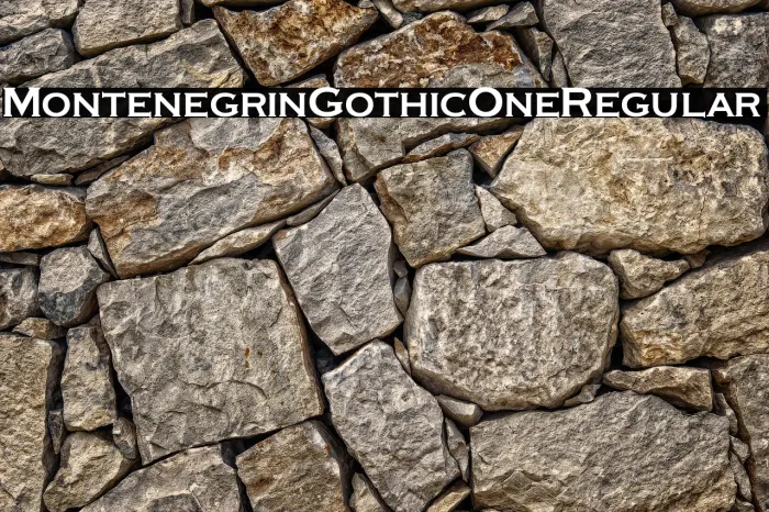 Montenegrin Gothic One Regular Example 3
