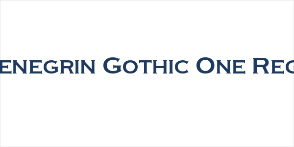 Montenegrin Gothic One Regular Logo