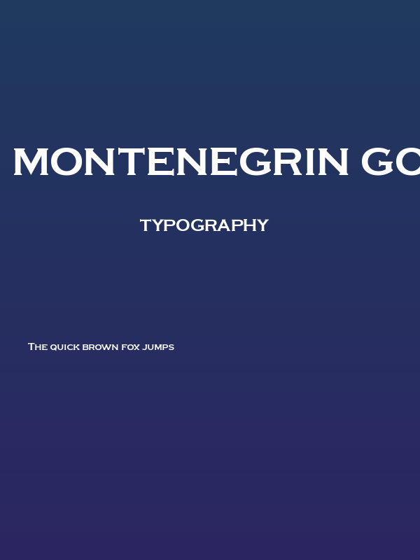 Montenegrin Gothic One Regular Poster