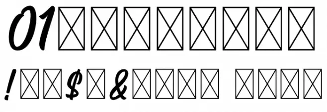 Monteners Script Demo Font OTHER CHARS