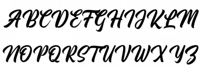 Monteners Script Demo Caratteri MAIUSCOLE