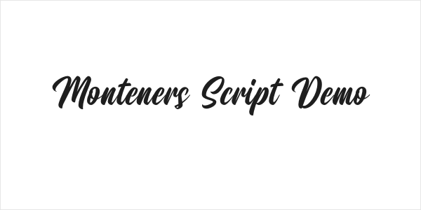 Monteners Script Demo Logo