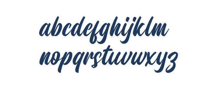 Monteners Script Demo Lowercase