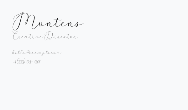 Montens Business Card