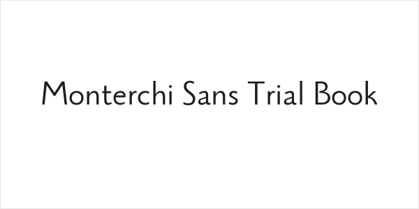 Monterchi Sans Trial Book Logo