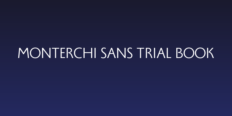 Monterchi Sans Trial Book Social Header