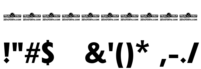 Monterchi Sans Trial Extrabold Font OTHER CHARS