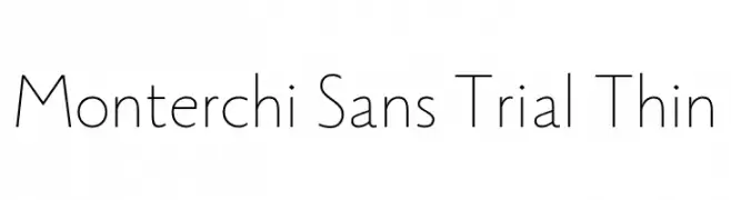 Monterchi Sans Trial Thin  フリーフォントのダウンロード
