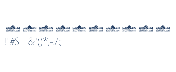 Monterchi Sans Trial Thin Other Characters