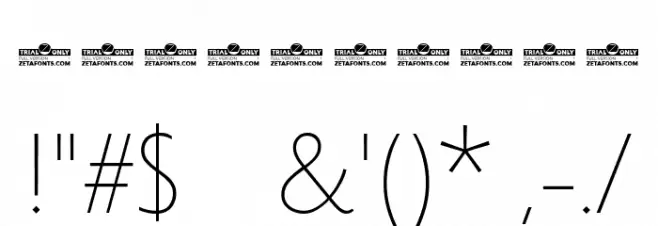 Monterchi Sans Trial Thin Font OTHER CHARS