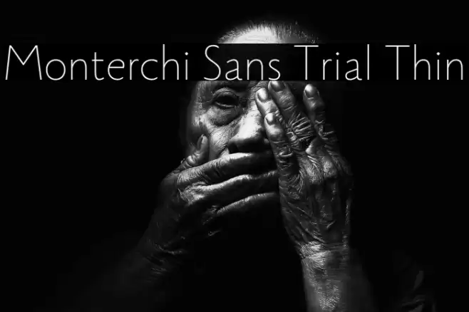 Monterchi Sans Trial Thin Font examples