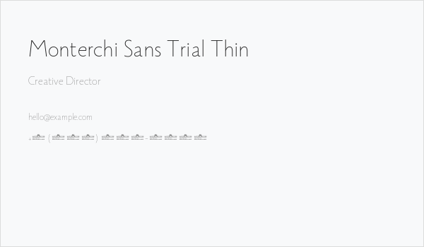 Monterchi Sans Trial Thin Business Card