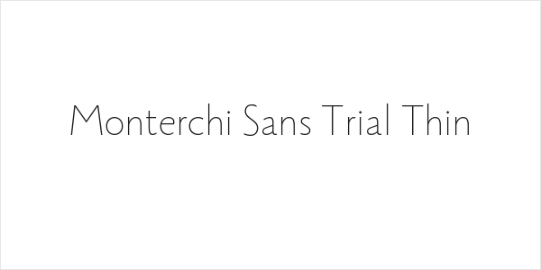 Monterchi Sans Trial Thin Logo