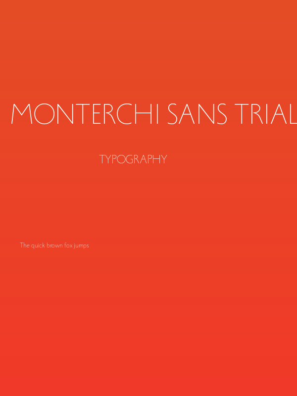 Monterchi Sans Trial Thin Poster