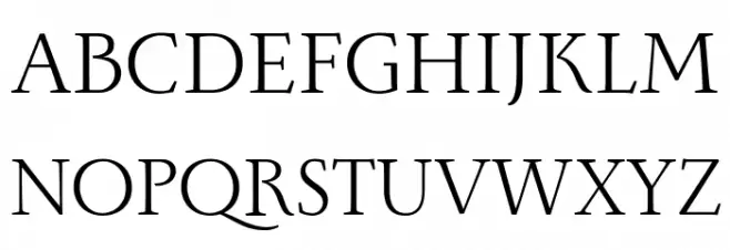 Monterchi Serif Trial Book Font Litere mari