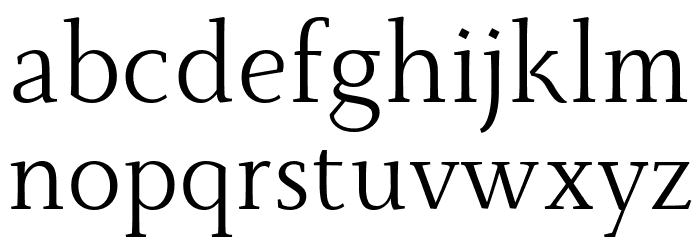 Monterchi Serif Trial Book Font LOWERCASE