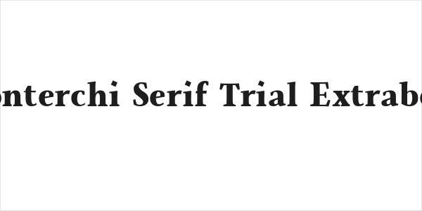 Monterchi Serif Trial Extrabold Logo