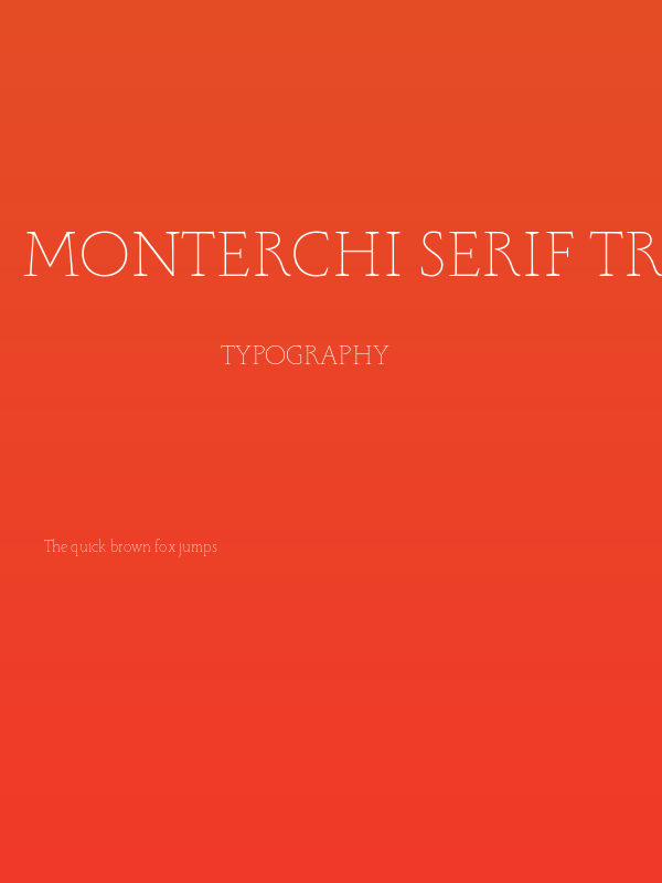 Monterchi Serif Trial Thin Poster