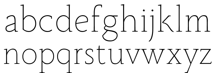 Monterchi Serif Trial Thin Font LOWERCASE
