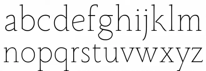 Monterchi Serif Trial Thin Caratteri MINUSCOLO