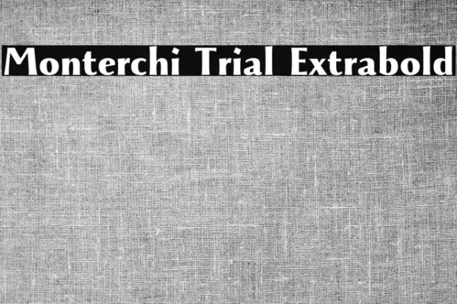 Monterchi Trial Extrabold Example 3
