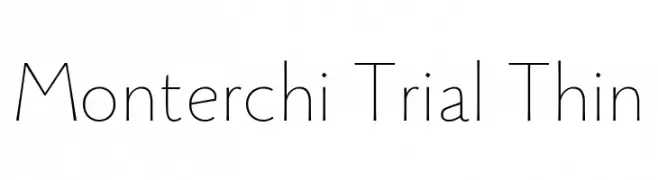 Monterchi Trial Thin  Frei Schriftart Herunterladen