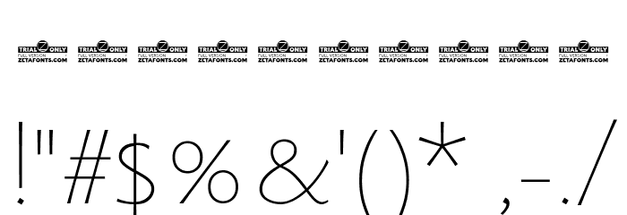 Monterchi Trial Thin Font OTHER CHARS