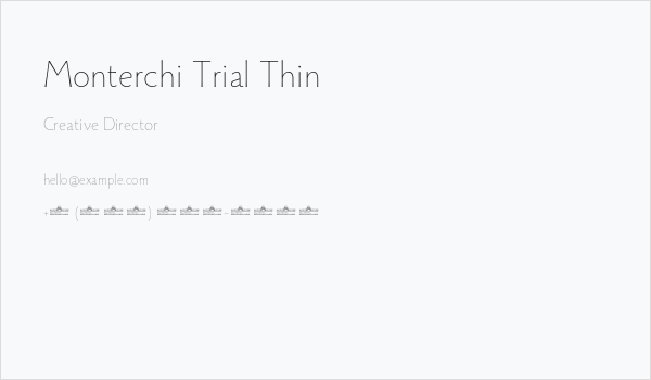 Monterchi Trial Thin Business Card