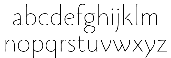 Monterchi Trial Thin Font LOWERCASE