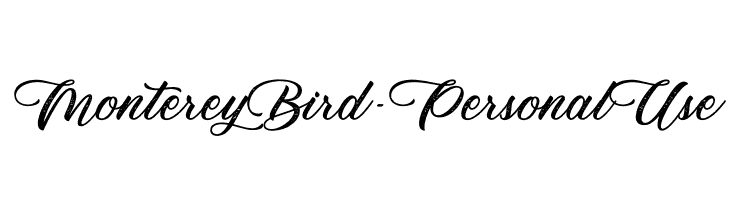Monterey Bird - Personal Use  नि: शुल्क फ़ॉन्ट्स डाउनलोड