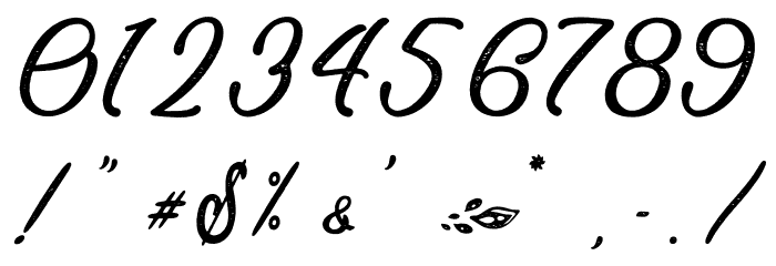 Monterey Bird - Personal Use Font OTHER CHARS