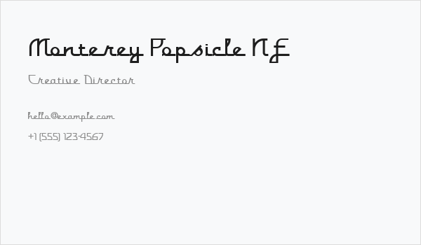 Monterey Popsicle NF Business Card
