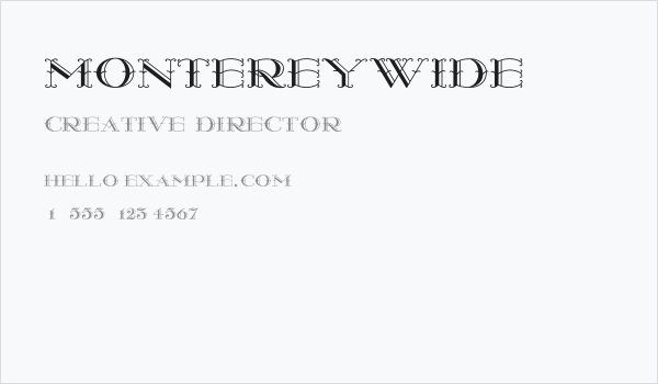 MontereyWide Business Card