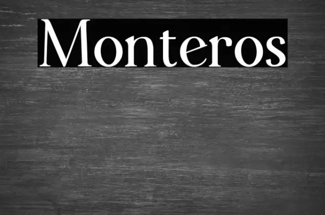 Monteros Font examples