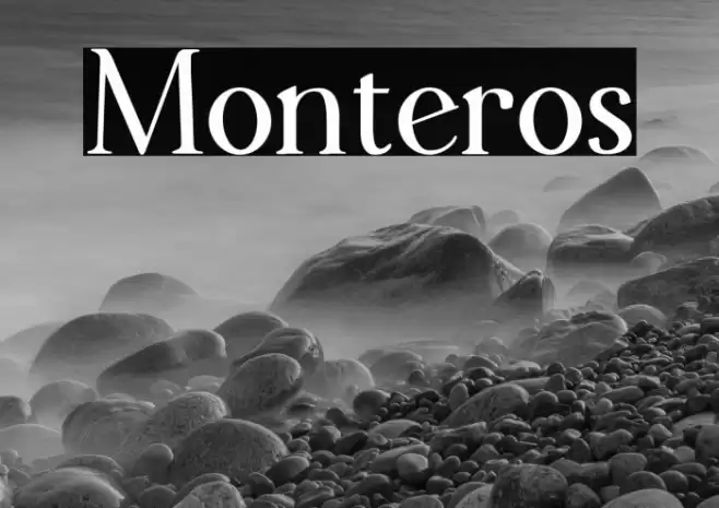 Monteros Font examples