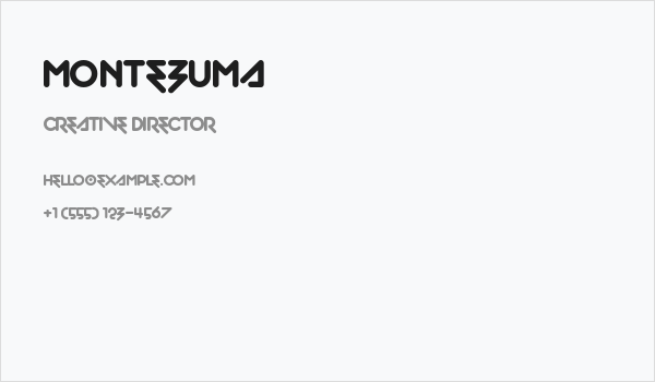 Montezuma Business Card