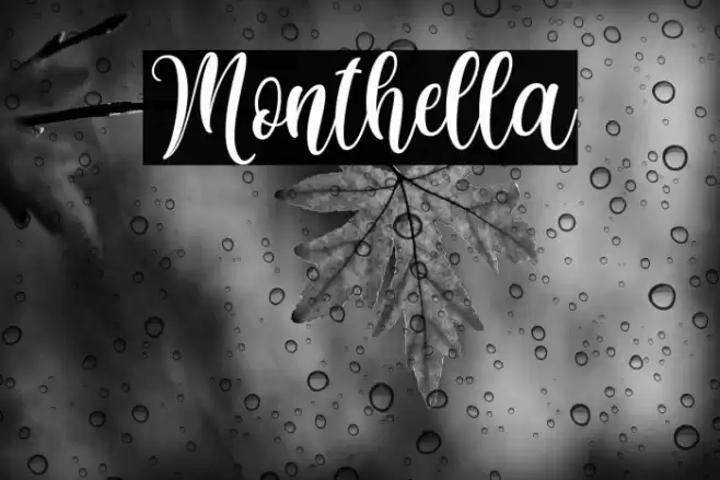 Monthella Font examples