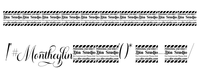 Montheylin Personal Use Font OTHER CHARS