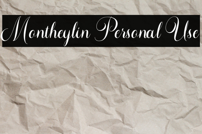 Montheylin Personal Use Example 1