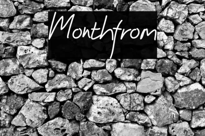 Monthfrom Font examples