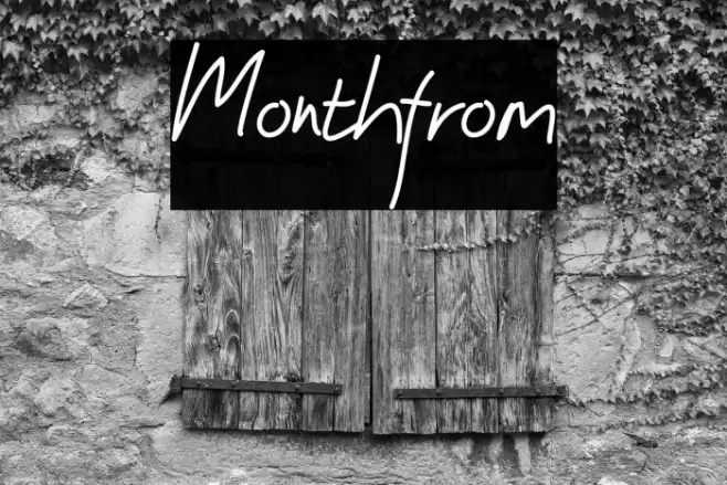 Monthfrom Font examples
