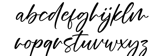 Monthier Schriftart Kleinbuchstaben