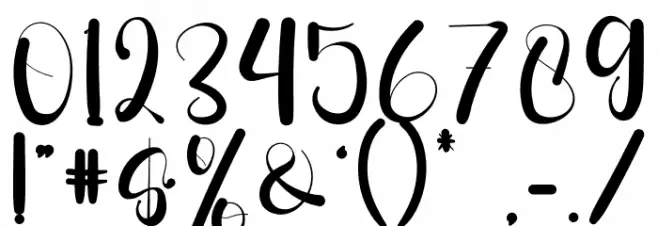 Monthing Font OTHER CHARS