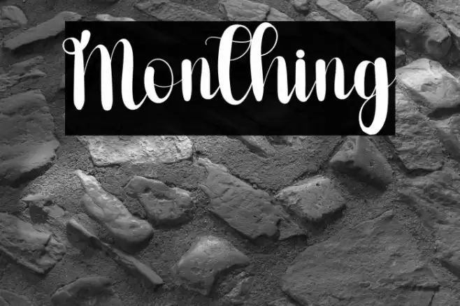 Monthing Font examples